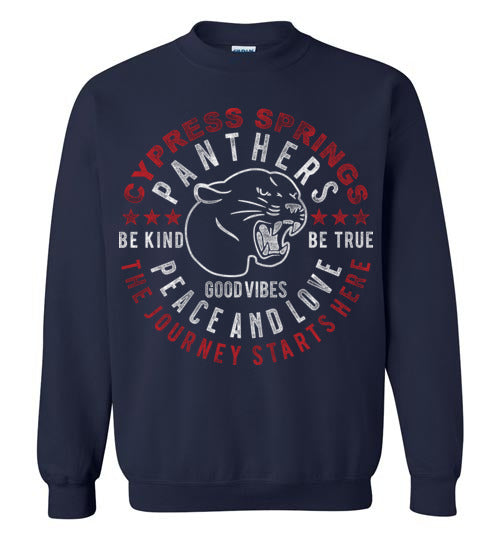 Cypress Springs High School Panthers Navy Sweatshirt 16