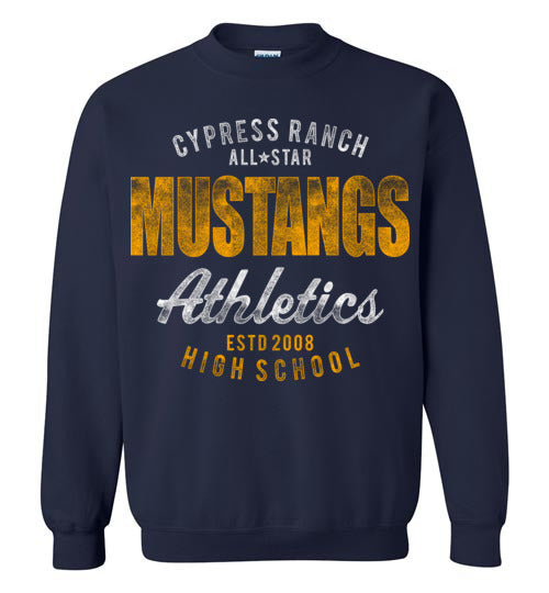 Cypress Ranch High School Mustangs Navy Sweatshirt 34