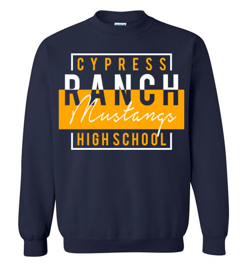 Cypress Ranch High School Mustangs Navy Sweatshirt 05