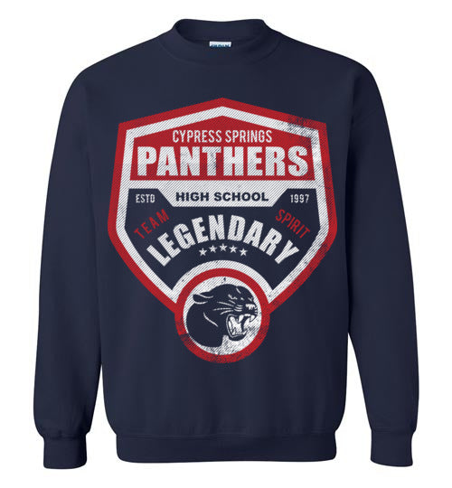 Cypress Springs High School Panthers Navy Sweatshirt 14