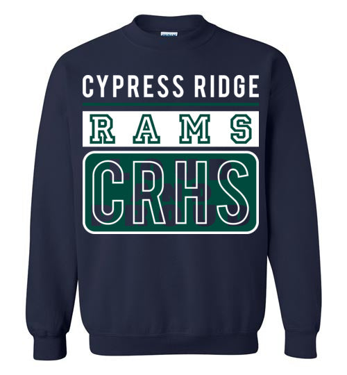 Cypress Ridge High School Rams Navy Sweatshirt 86