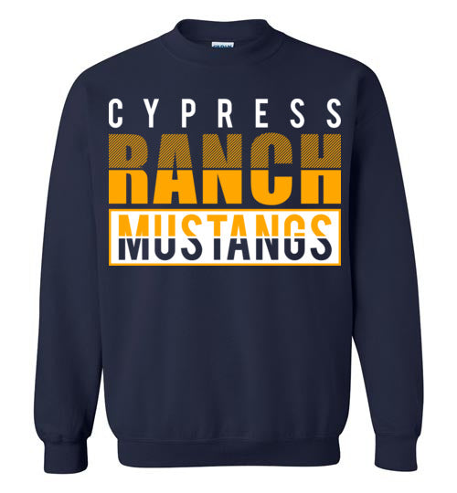 Cypress Ranch High School Mustangs Navy Sweatshirt 31