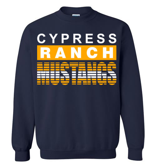 Cypress Ranch High School Mustangs Navy Sweatshirt 35