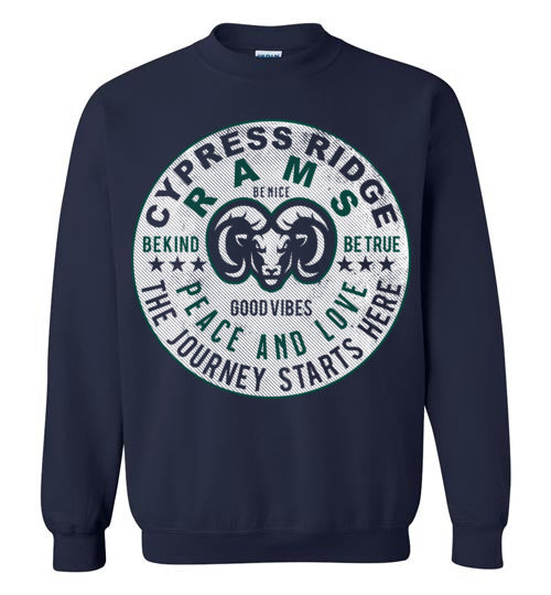 Cypress Ridge High School Rams Navy Sweatshirt 16