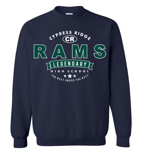 Cypress Ridge High School Rams Navy Sweatshirt 44