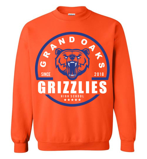 Grand Oaks High School Grizzlies Orange Sweatshirt 04