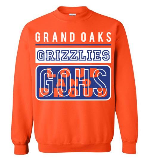 Grand Oaks High School Grizzlies Orange Sweatshirt 86