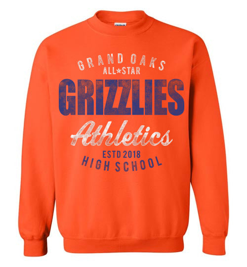 Grand Oaks High School Grizzlies Orange Sweatshirt 34