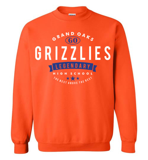 Grand Oaks High School Grizzlies Orange Sweatshirt 44