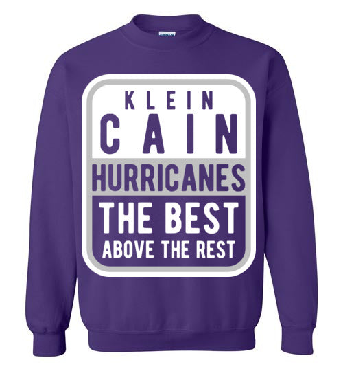 Klein Cain High School Hurricanes Purple Sweatshirt 01