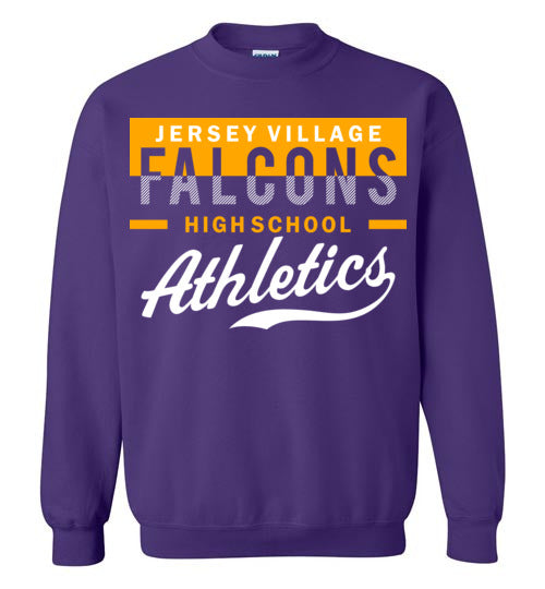 Jersey Village High School Falcons Purple Sweatshirt 48