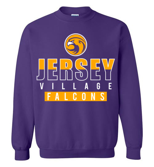 Jersey Village High School Falcons Purple Sweatshirt 23
