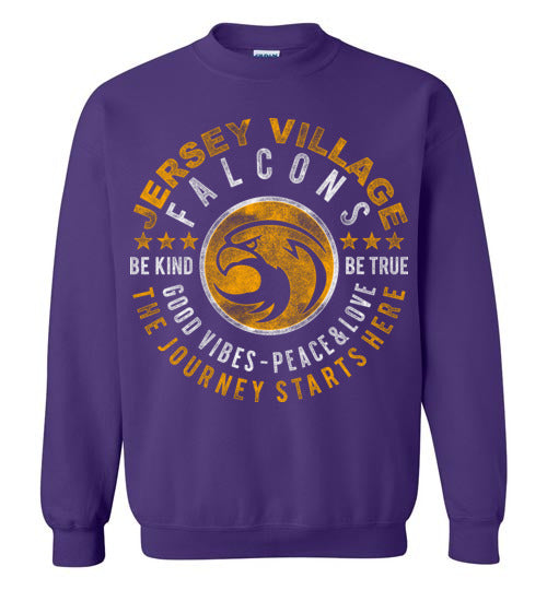 Jersey Village High School Falcons Purple Sweatshirt 16
