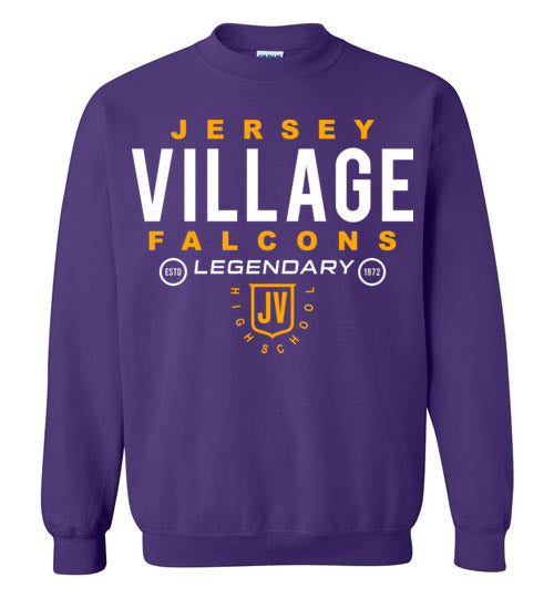 Jersey Village High School Falcons Purple Sweatshirt 03