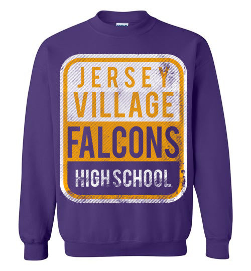 Jersey Village High School Falcons Purple Sweatshirt 01