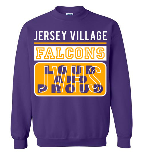 Jersey Village High School Falcons Purple Sweatshirt 86