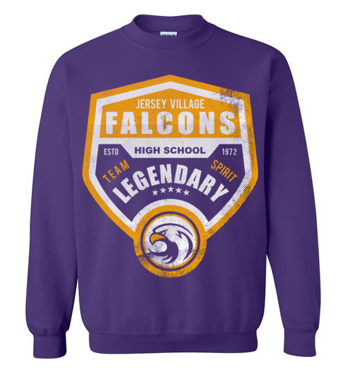 Jersey Village High School Falcons Purple Sweatshirt 14