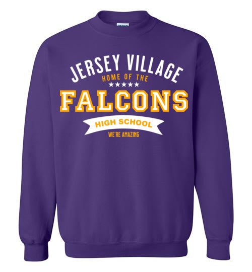 Jersey Village High School Falcons Purple Sweatshirt 96