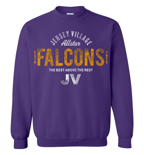 Jersey Village High School Falcons Purple Sweatshirt 40