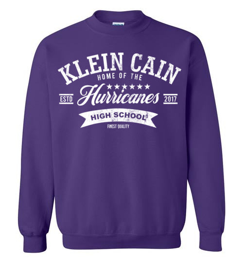 Klein Cain Hurricanes - Design 96 - Purple Sweatshirt