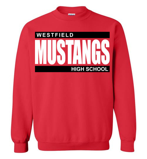 Westfield High School Mustangs Red Sweatshirt 98