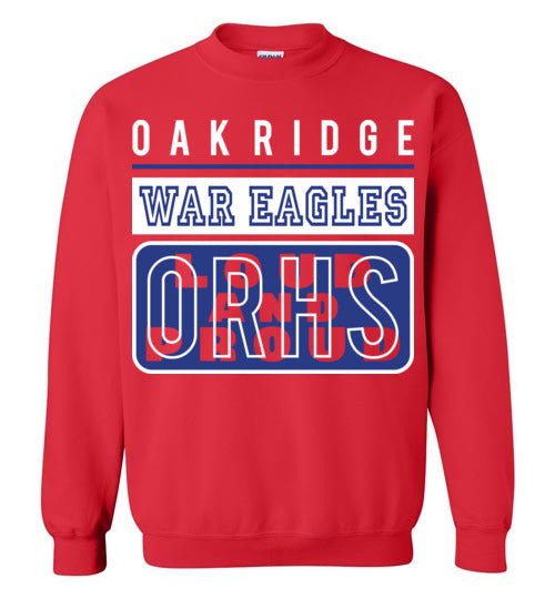 Oak Ridge High School War Eagles Red Sweatshirt 86