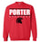 Porter High School Spartans Red Sweatshirt 07