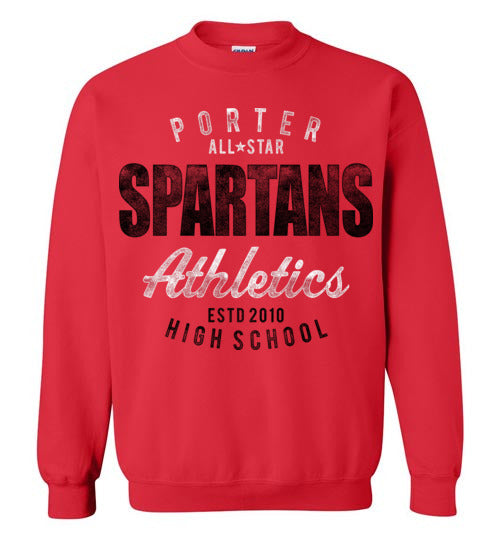 Porter High School Spartans Red Sweatshirt 34
