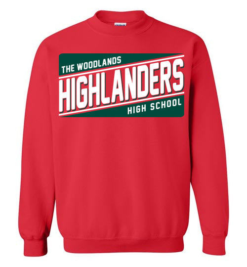 The Woodlands High School Highlanders Red Sweatshirt 84