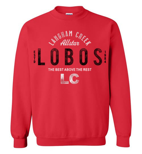 Langham Creek High School Lobos Red Sweatshirt 40