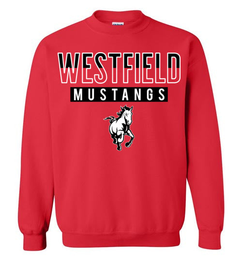 Westfield High School Mustangs Red Sweatshirt 23