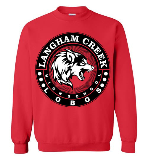 Langham Creek High School Lobos Red Sweatshirt 02