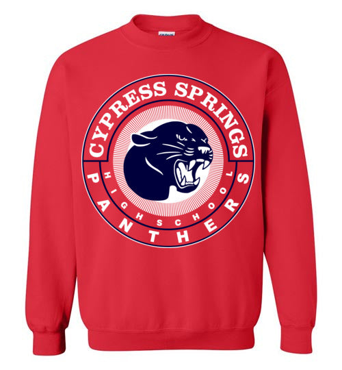 Cypress Springs High School Panthers Red Sweatshirt 02