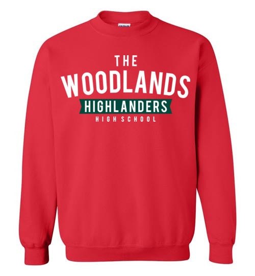 The Woodlands High School Highlanders Red Sweatshirt 21