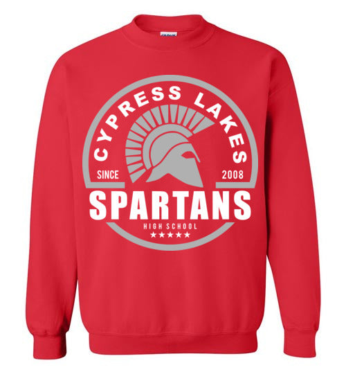 Cypress Lakes High School Spartans Red Sweatshirt 04