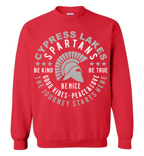 Cypress Lakes High School Spartans Red Sweatshirt 16