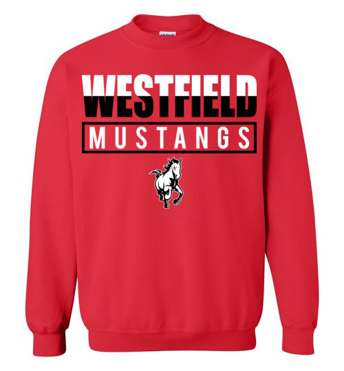 Westfield High School Mustangs Red Sweatshirt 29