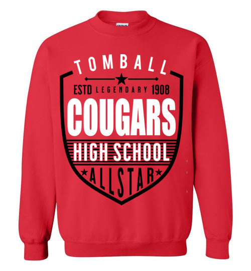 Tomball High School Cougars Red Sweatshirt 62