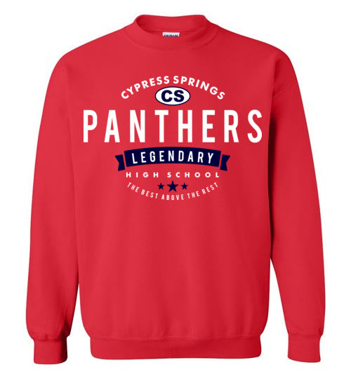 Cypress Springs High School Panthers Red Sweatshirt 44