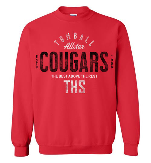 Tomball High School Cougars Red Sweatshirt 40