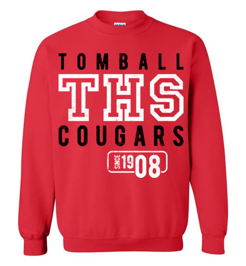 Tomball High School Cougars Red Sweatshirt 08