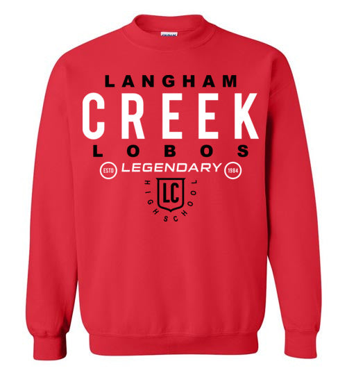 Langham Creek High School Lobos Red Sweatshirt 03