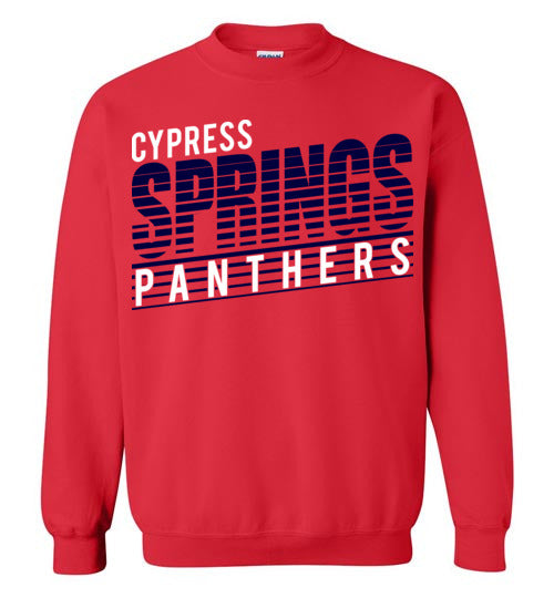 Cypress Springs High School Panthers Red Sweatshirt 32