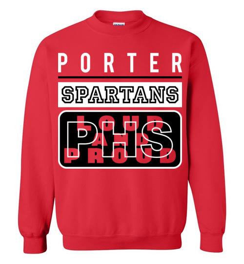 Porter High School Spartans Red Sweatshirt 86
