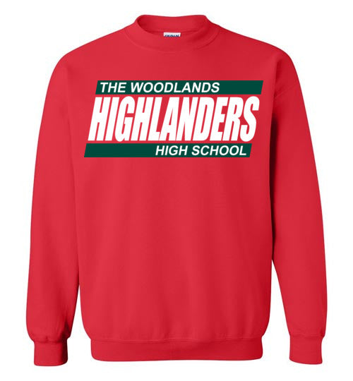 The Woodlands High School Highlanders Red Sweatshirt 72