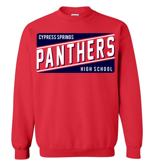 Cypress Springs High School Panthers Red Sweatshirt 84