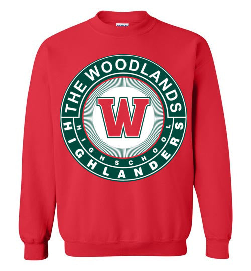 The Woodlands High School Highlanders Red Sweatshirt 02