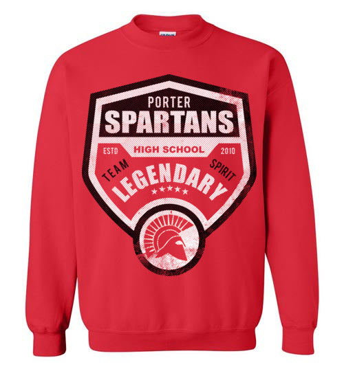 Porter High School Spartans Red Sweatshirt 14