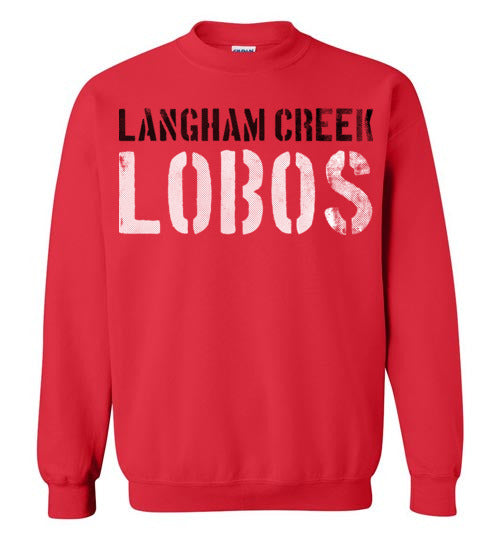 Langham Creek High School Lobos Red Sweatshirt 17