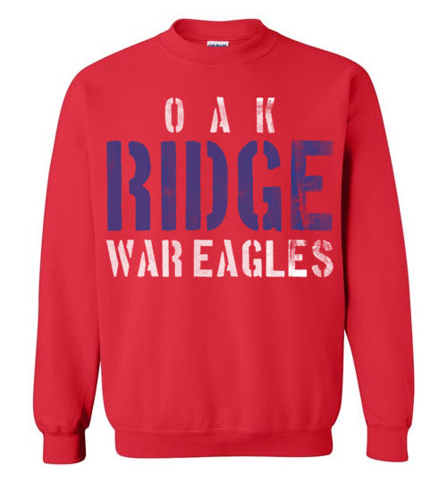 Oak Ridge High School War Eagles Red Sweatshirt 12